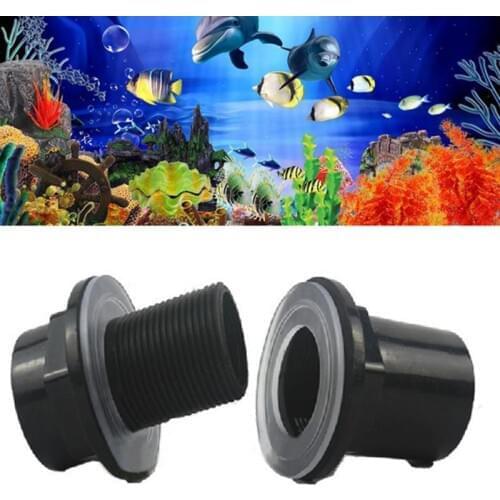 20mm/25mm/32mm/40mm/50mm 1 Pcs Straight Tank Connector PVC Waterproof Pipe Joint Fish Tank Aquarium accessories parts