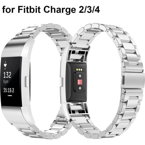 Charge 2 Bands Adjustable Metal Wristband Strap for Fitbit Charge 3/4 Bracelet Stainless Steel for Fitbit Charge 4 Tracker Band