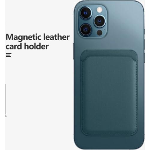 Luxury Leather Card Package Case Magnetic Safe Case For iPhone 12 Pro Max Mini Ultra-thin Back Wallet Card Pocket Slots Cover