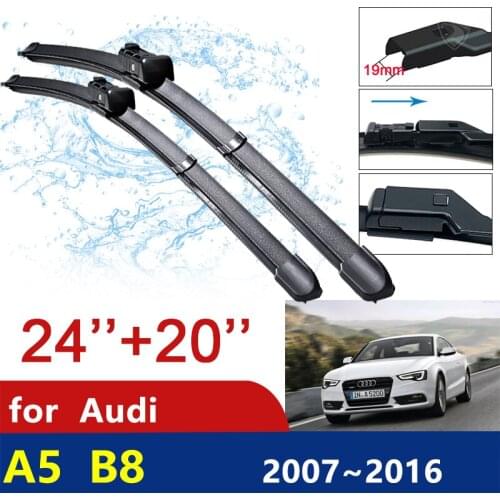 Car Wiper Blade for Audi A5 B8 2007~2016 8T 2008 2009 2010 2011 2012 2013 2014 2015 Windscreen Windshield Wipers Car Accessories