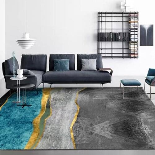 Nordic Abstract Series Carpet Living Room Coffee Table Cushion American Light Luxury Bedroom Blanket Custom