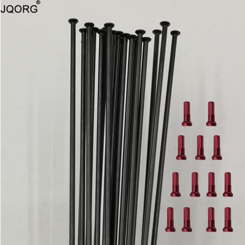 36 Pieces A Lot 15 Gauge Black Color Diameter 1.8mm Straight Pull Mountain Bike Spokes 304 Stainless Steel Round Bicycle Spokes