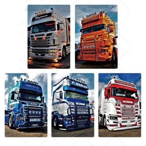 Super Cool Scania Metal Sign Plaque Vintage Tin Poster Wall Decor for Garage Bar Pub Man Cave Decorative Iron Plates 20*30 cm