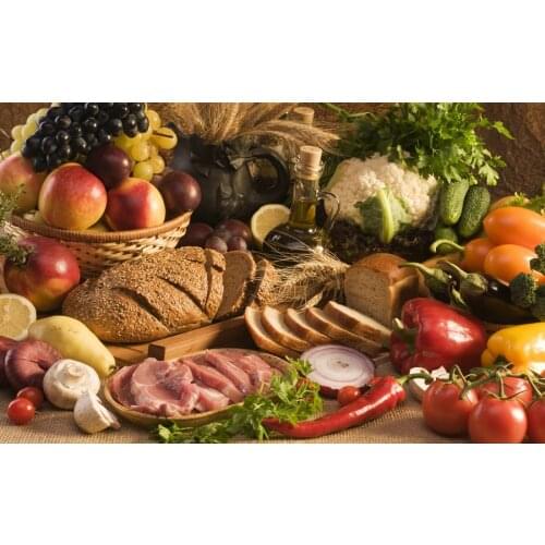 Home Decoration Print Poster Various Food Unframed Photo Wall Art Vegetables Fruit Bread Meat Pattern For Kitchen Wall Decor