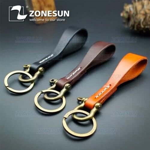 ZONESUN Custom Leather Key Chain Die Cuts For Handmade Key Ring DIY Key Fob Hang Decoration Cutting Clicker Die Steel Rule Die