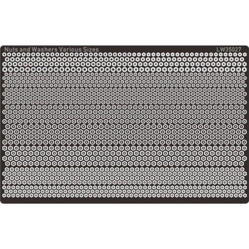 1/35 Nuts and Washers Various Sizes 1pc Packing Military Model Precision Accessory