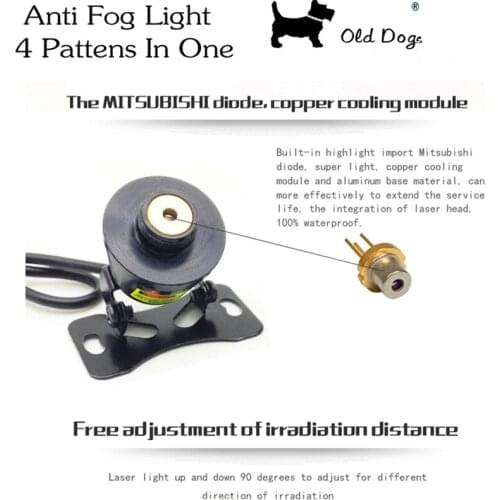 1Set Anti fog light Car Styling Anti Collision Rear-end Car Laser Tail Car Warning Led Fog Lamp Convertible Patterns free ship