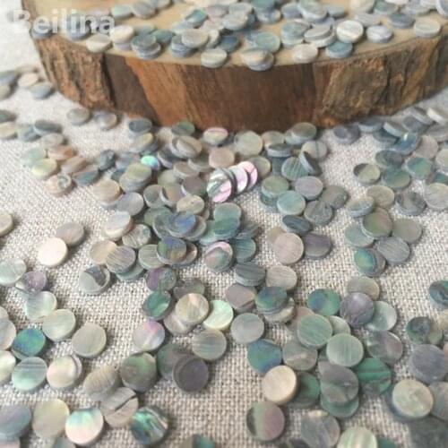 1lot(50pcs)Diameter 5mm Mexican abalone shell sheet for musical instrument accessories and home decoration materials