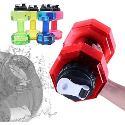 2.2 L Natural Hiking Dumbbell Gym Sport Bottle Portable Water Bottle Mens Plastic Large Water Cup Fitness Cup Dumbbell