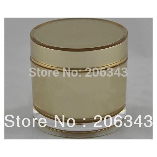 200G acrylic gold roundcream bottle ,cosmetic container,,cream jar,Cosmetic Jar,Cosmetic Packaging