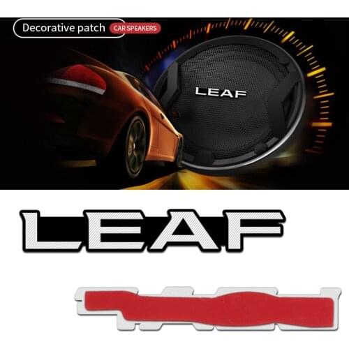 4pcs 3D aluminum speaker stereo speaker badge emblem Sticker for Nissan Leaf Qashqai j10 j11 x Trail t32 t31 Tiida Juke Note