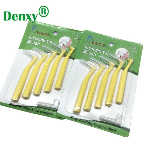 Denxy 10pack 0.7mm Interdental Brush Professional Interdental Brush Teeth Dental Floss Cleaners Orthodontic bracket Oral Care