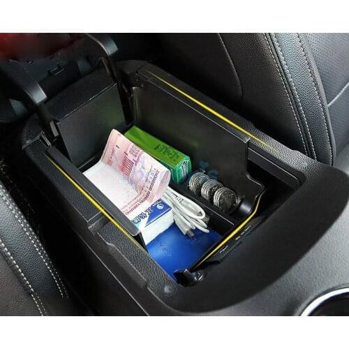 Car Organizer Door Holder Central Armrest Storage Box Console Tray Car Styling 2015 2016 2017 2018 For Ford Mustang Accessories