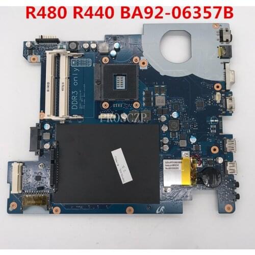 Free shipping For R480 R440 Laptop motherboard BA92-06357B working well