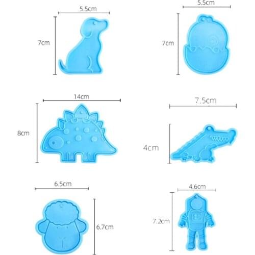 Keychain Epoxy Resin Mold Jewelry Pendants Silicone Mould DIY Crafts Decorations Casting Tools