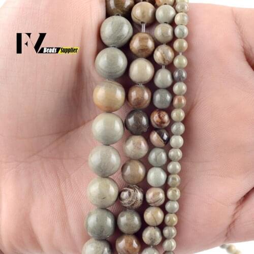 Green Natural Jaspers Stone Beads For Jewelry Making Needlework Diy Round Loose Spacer Beads Bracelet Charms 4/6/8/10/12mm 15