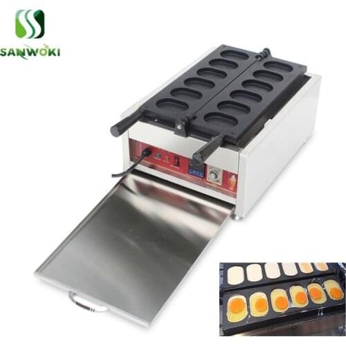 Digital Control Commercial Electric Non-stick 6pcs Korean Egg Bread Gyeranppang Gyeran Bbang Maker Machine egg waffle Baker Iron
