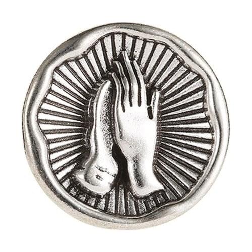 Personality Retro Prayer Gesture Golden Silver Plated Brooches For Women And Men Alloy Accessories Jewelry