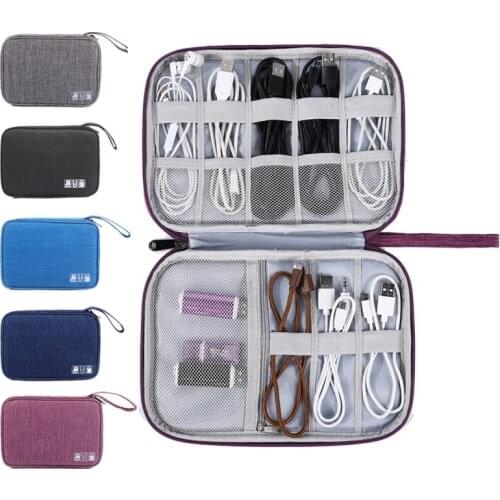 Layer digital package multi-functional digital collection bag headphones mobile phone data cable u disk charger collection bag