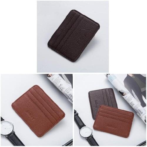 Fashion Women Slim Minimalist Wallet PU Leather Credit Card Holder Short Purse KJ99