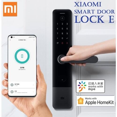 New Xiaomi Mijia Smart Door Lock E Fingerprint Password Bluetooth Unlock Detect Alarm Work Mi Home App Control with Doorbell