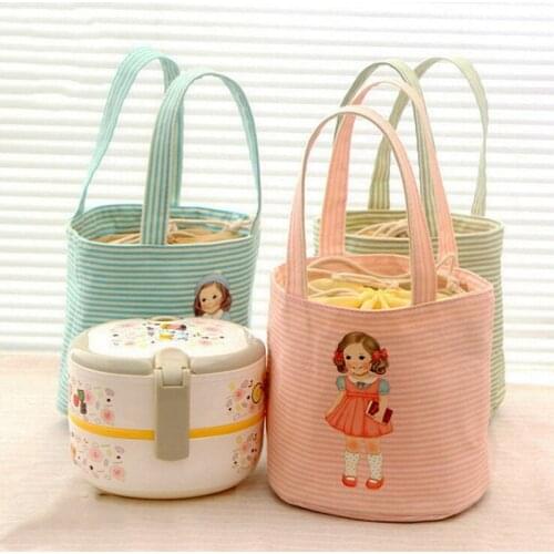 Portable Lunch Bags for Women Lunch Box Cute Pattern Thermal Insulated Tote Cooler Bag Pouch Container Cooler Bags
