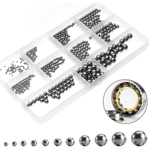 550/510pcs Ball Bearing Metric Precision Chrome Steel Screw Bike Bicycle Cycling Steel Ball Bearing Replacement Assortment Kit