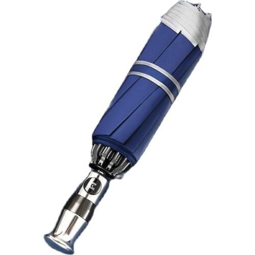 Full Automatic Umbrella Large Metal Head Folding Umbrella Sun Reverse Car Rolls Royce Light Black Coating Umbrellas Gift SY369