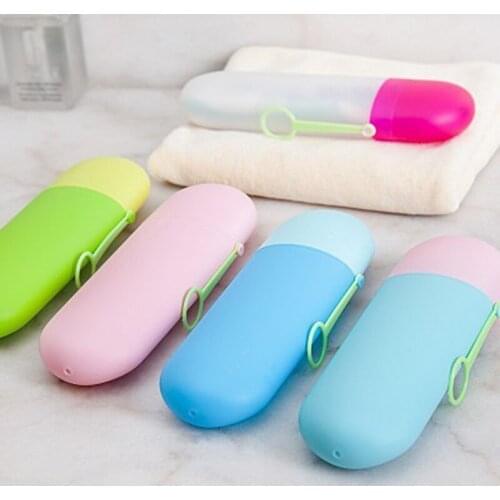 3pcs/pack Portable Anti Bacterial Storage Cup Toothbrush Holder Cap Case Elephant Outdoor Travel Hiking Camping Toothpaste Cover