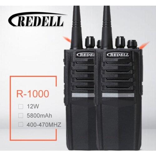 2PCS Baofeng REDELL R-1000 12W High Power Walkie Talkie 10km UHF Two Way Radio Station 5800mAh HF Ham Radio Transceiver tyt