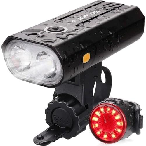 USB Rechargeable Bike Lights, 2 LED Bicycle Lights Front and Back, 800 Lumen Ultra Bright Headlight and Rear Taillight