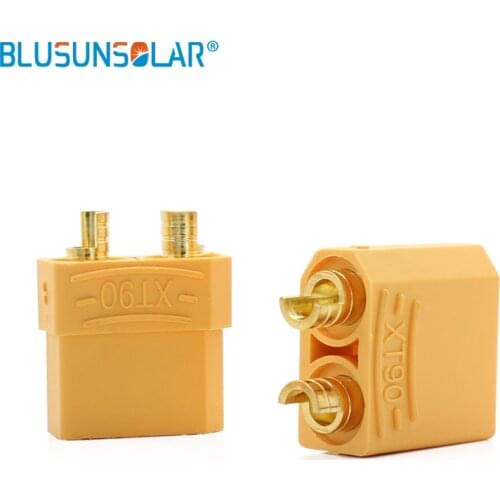 High Quality -100 Pairs/Bag XT90 Bullet Plug Connectors Male And Female For RC Lipo Battery RC Battery Connector Solar