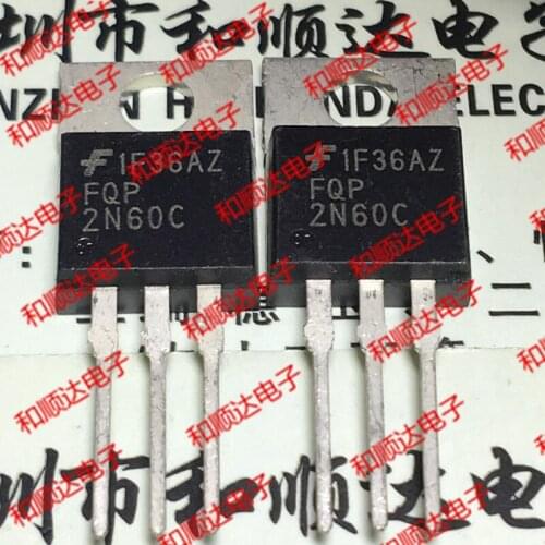 10pcs/lot FQP2N60C New stock TO-220 600V 2A