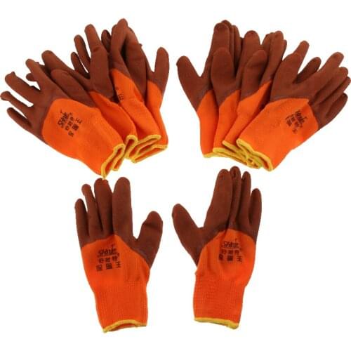 5 Pair Winter Work Thermal Gloves Work Safety Gloves Latex Foam Thick Gloves