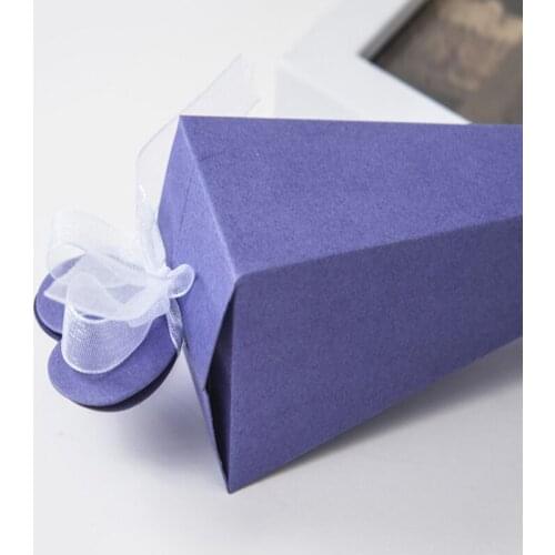 5pcs New Style Creative Ice cream Cone Shaped Wedding Party Candy Boxes Baby Shown Supplies Gift Souvenir Packing Box Bag