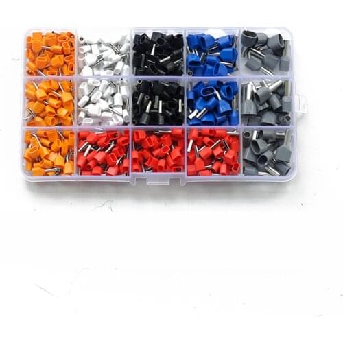 520PCS Dual Bootlace Ferrule Kit Set Electrical Crimp Crimper Cord Wire End Terminal