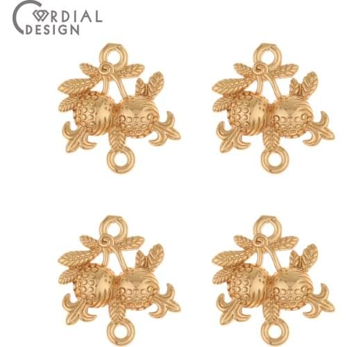 Cordial Design 100Pcs 13*14MM Earrings Accessories/DIY Connectors/Copper/Charms/Hand Made/Pendant/Jewelry Findings & Components