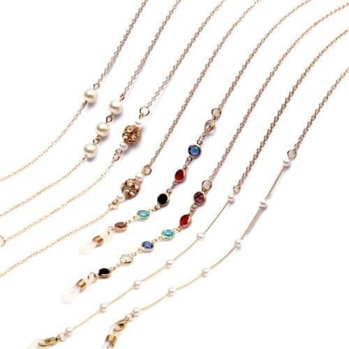 70cm Glaassses Mask Chain Multiple Acrylic Pearl Metal Sunglasses Masking Chains Women Men Eyeglasses Chain Eyewear Accessories