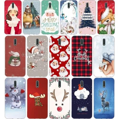 203FG Lovely Santa Claus Elk gift Soft Silicone Tpu Cover phone Case for Nokia 2.1 2.3 3 3.1 4.2 5 5.1 Plus 7.2 6 8