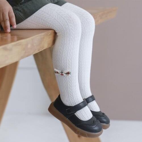 2021 Childrens Pantyhose Spring and Autumn New Products Girls Solid Color All-Match Bottoming Socks Bowknot Baby Socks Tights
