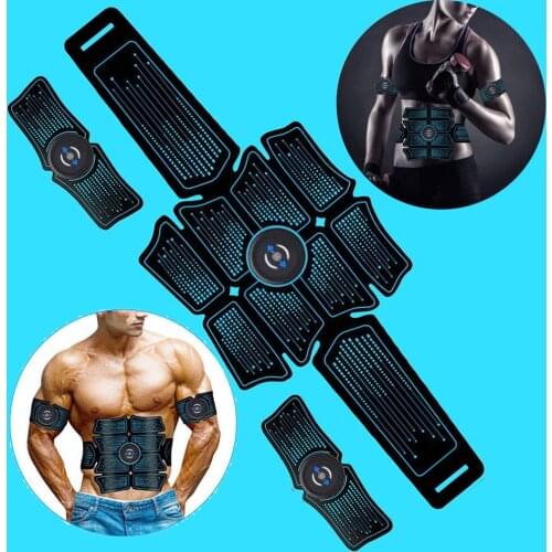 Home Gym Equipment Training ABC Gear Muscles Electrostimulator Toner Abdominal Muscle Stimulator Sport Fitness USB Rechargable