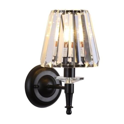 Crystal wall lamp light luxury living room background wall lamp bedside lamp bedroom staircase aisle lamp