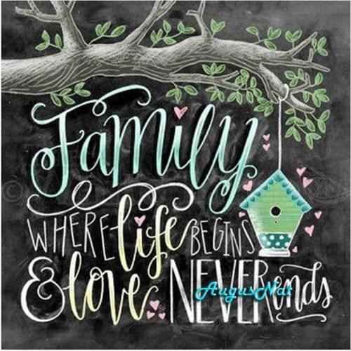 Letters diamond painting full square family wall art diamond embroidery decor diamond dots painting club mosaic pictures gift