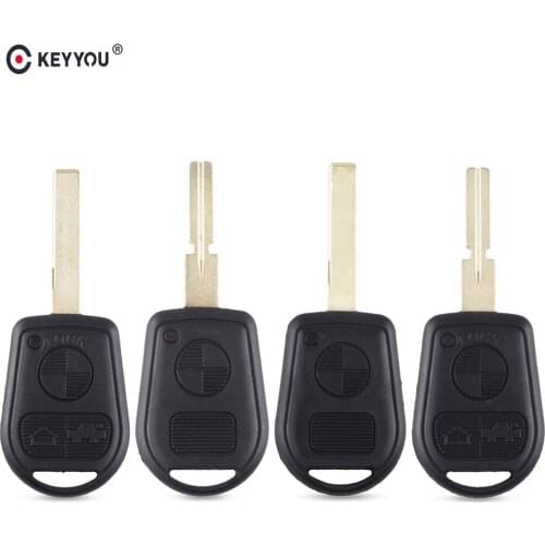 KEYYOU 2/3 Buttons Remote Car Key Shell Fob Uncut Key Fob Case Fit For BMW E31 E32 E34 E36 E38 E39 E46 Z3 Z4