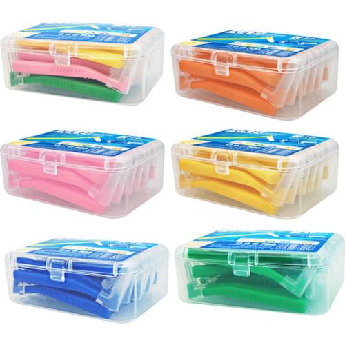 L Shape Push-Pull Interdental Brush 20Pcs/box Oral Care Teeth Whitening Dental Tooth Pick Tooth Orthodontic Toothpick ToothBrush