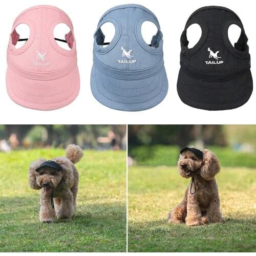 Fashion Pet Dog Caps Small Puppy Pet Summer Solid Oxford Cap Dog Baseball Visor Hat Outdoor Accessories Sun Bonnet Cap Chihuahua
