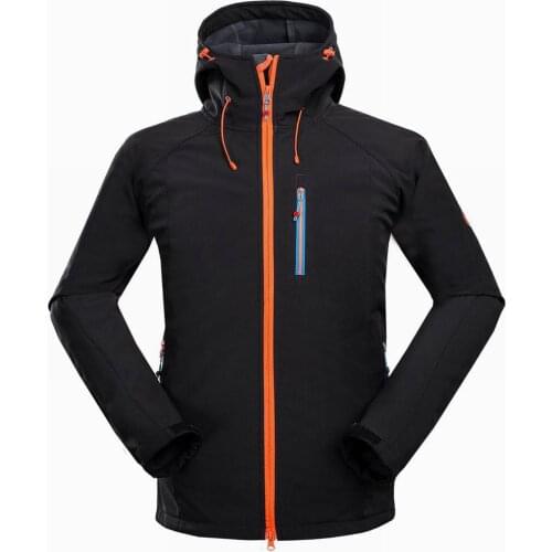 Mens Soft shell jacket outdoor windbreaker windproof waterproof Hiking jacket thermal fleece Lined Raincoat Mountaineering Parka