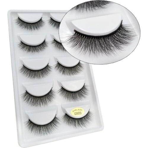 Natural false eyelashes thick makeup real 3d mink lashes soft eyelash extension fake eye lashes long messy mink eyelashes 3d