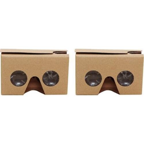 2PCS 3D Glasses for Google Cardboard V2 VR Valencia 4.5- 6Inch Smartphone with Headband