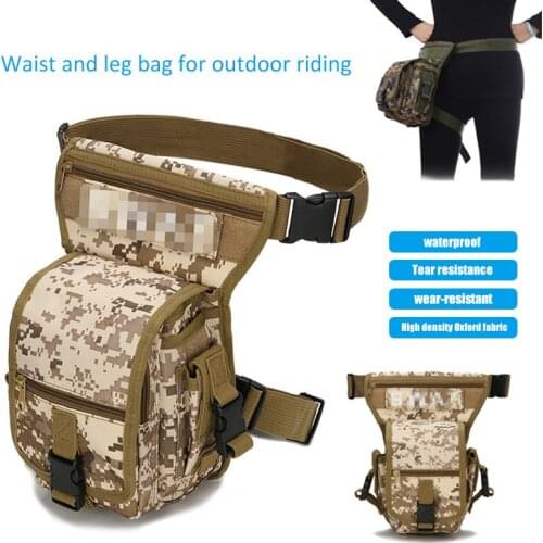 Portable Men Waist Bags With Belt Camouflage Waterproof Nylon Tool Pack Tactics Game Man Leg Bags FA$B Women bag